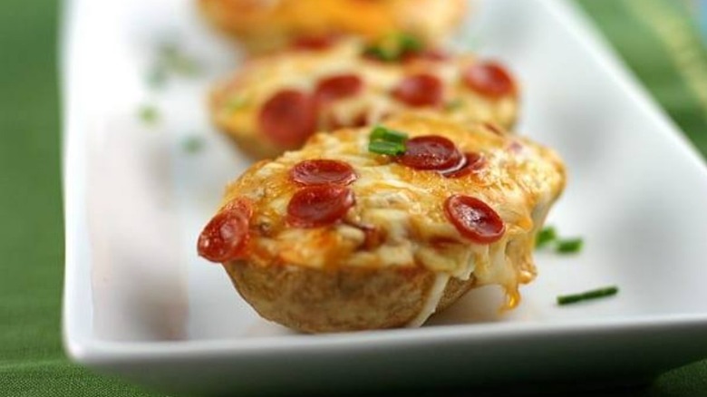 Pepperoni and Cheese Baked Potato