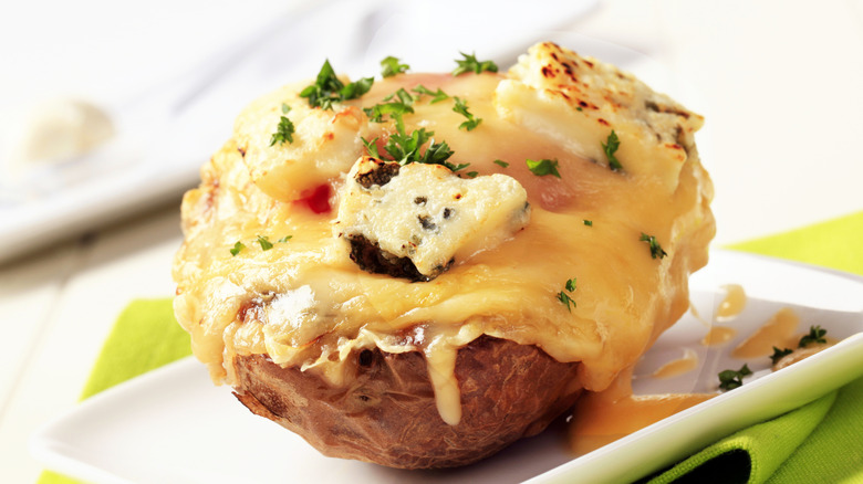 Double cheese baked potato