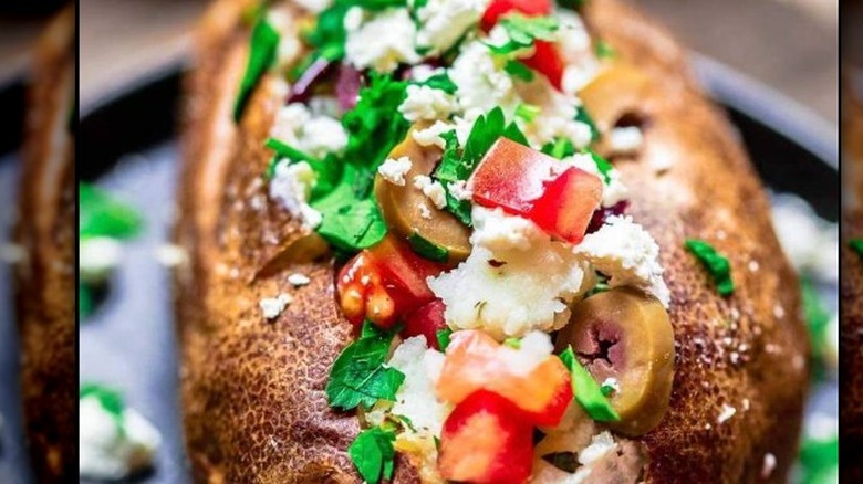 Mediterranean Style Baked Potato 