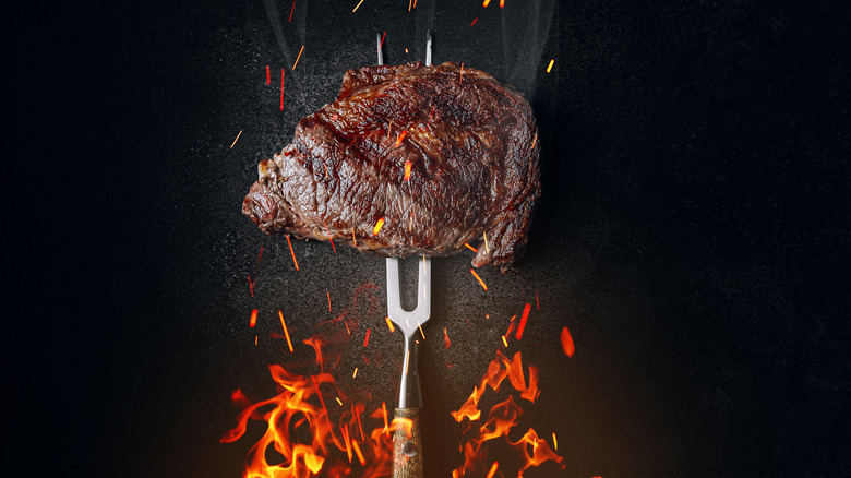 Fire-grilled steak