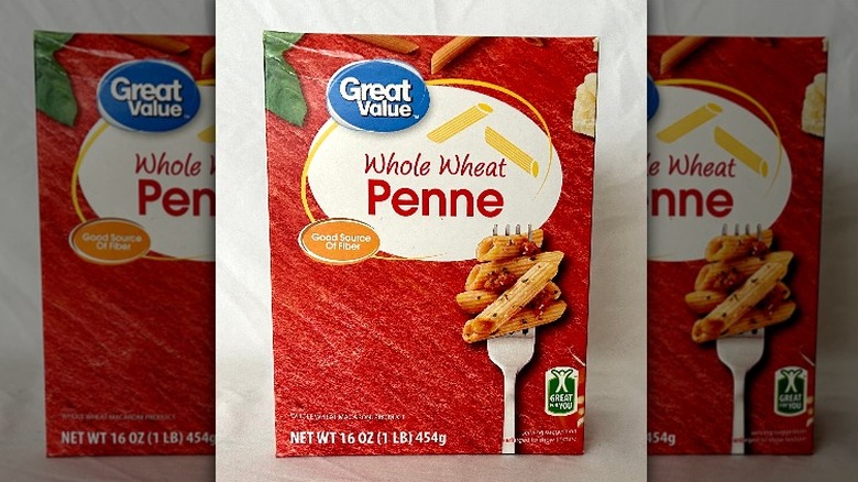 Great Value whole wheat penne box