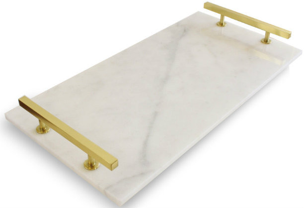 Modern Marble Brass Serving Tray