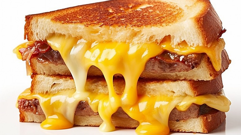 Melting cheese toastie