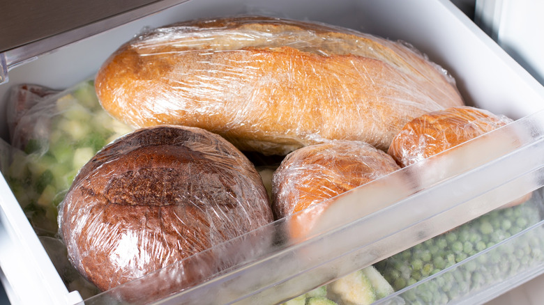 bread in freezer drawer