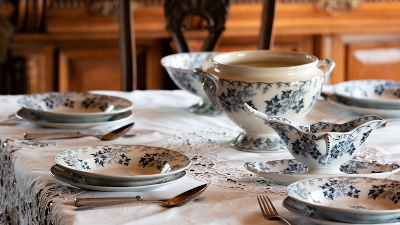table set with china