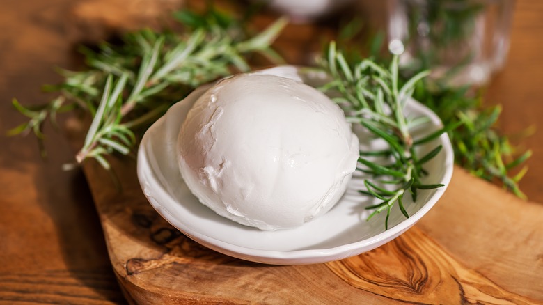 Ball of fresh mozzarella