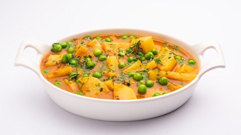 Potato and pea curry