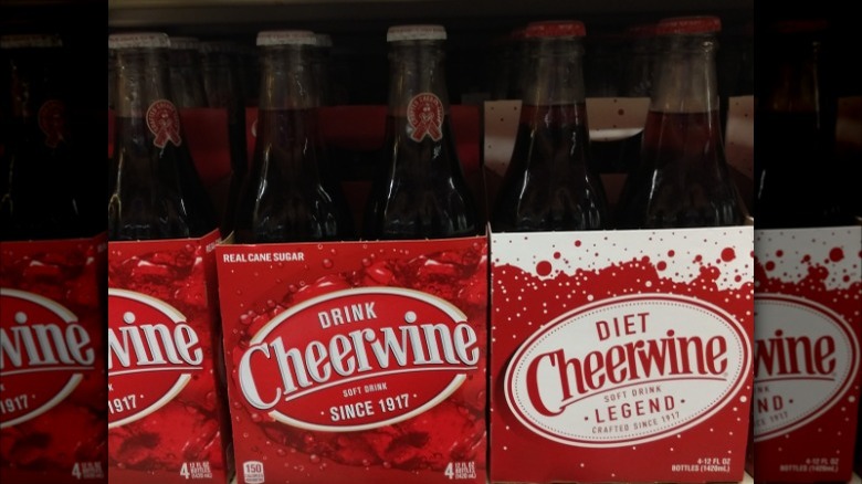 Glass bottles of Cheerwine