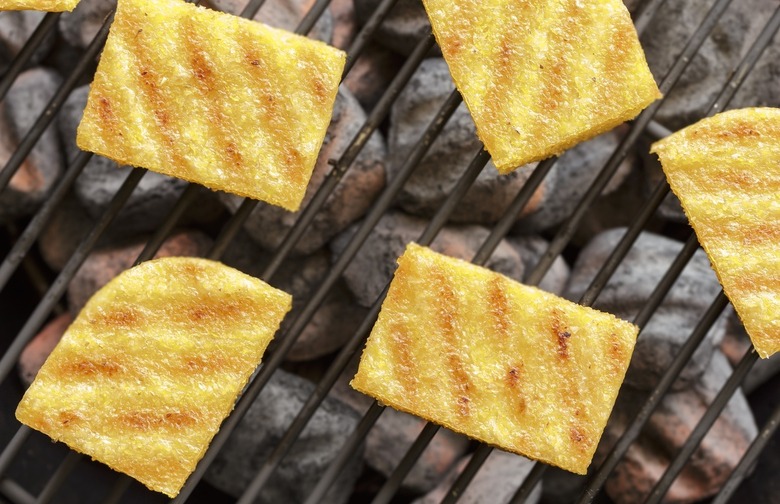 Grilled Polenta With Corn and Parmesan