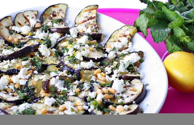 Grilled Eggplant and Goat Cheese Salad