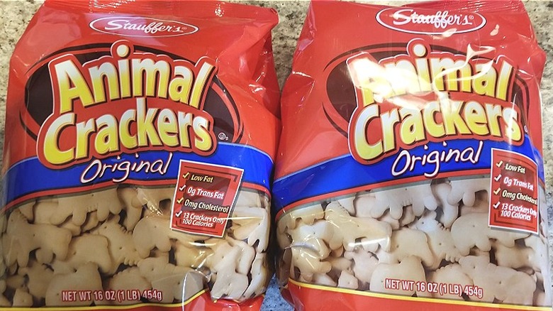 Bags of Stauffer's animal crackers