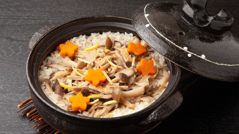 Japanese rice with mushrooms