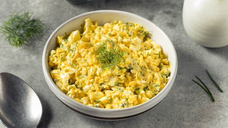 Bowl of egg salad