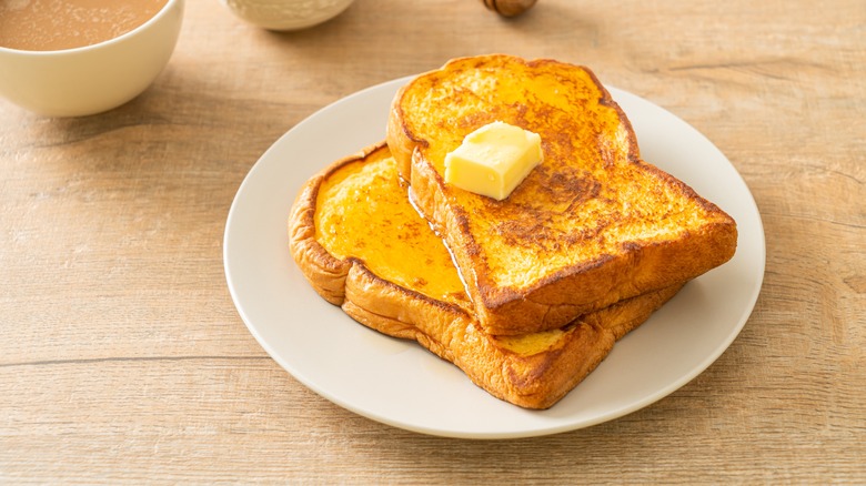 French toast with butter