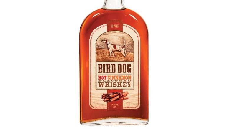 A bottle of Bird Dog Cinnamon Whiskey