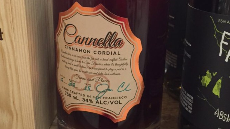 A bottle of Cannella Spirits