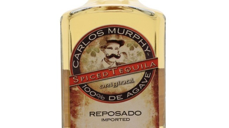 A bottle of Carlos Murphy Cinnamon-Spiced Tequila