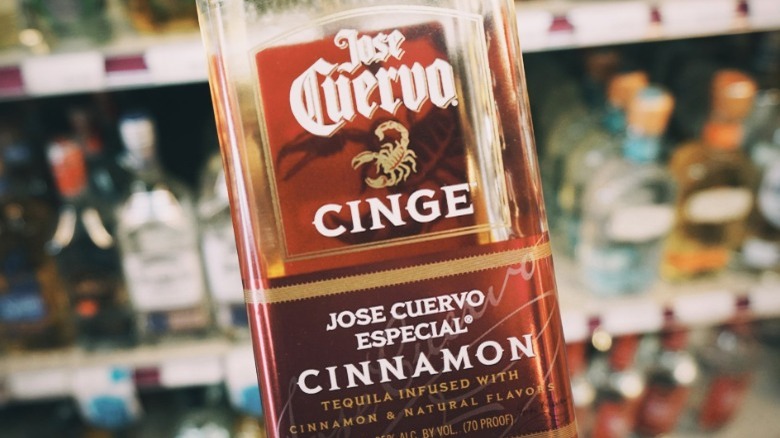 A bottle Jose Cuervo Cinge Tequila