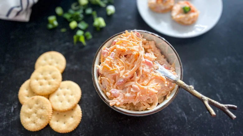 Pimento cheese with Ritz crackers