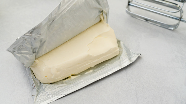 Block of cream cheese