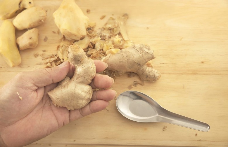 Peel Ginger With a Spoon