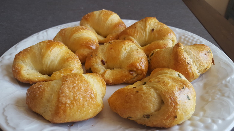 Baked savory crescent rolls