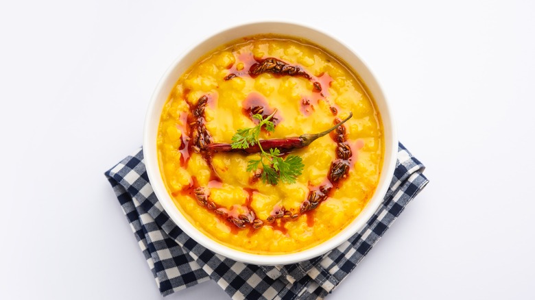 bowl of tadka dal