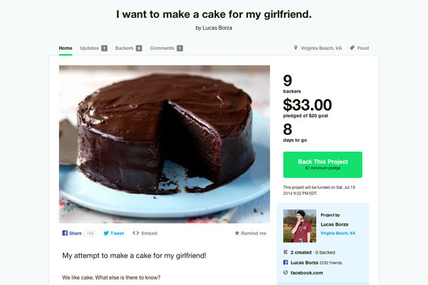 He Wants to Make a Cake for His Girlfriend