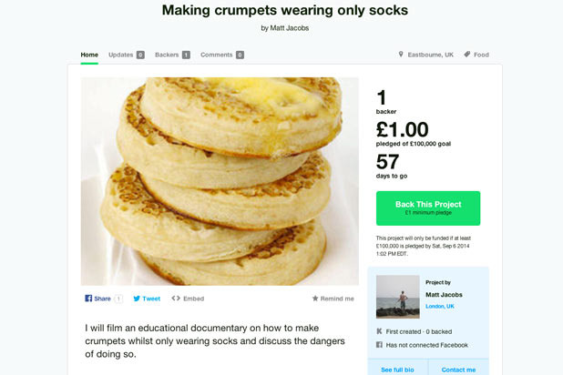 Making Crumpets Wearing Only Socks