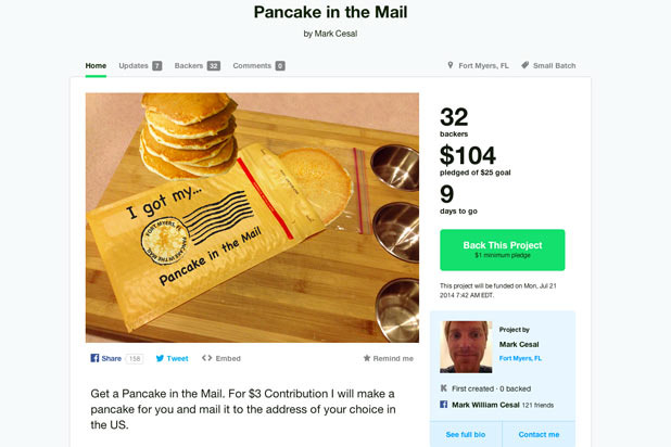 Pancake in the Mail