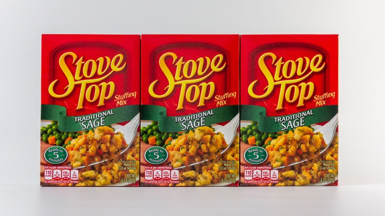 Boxes of Stove Top stuffing