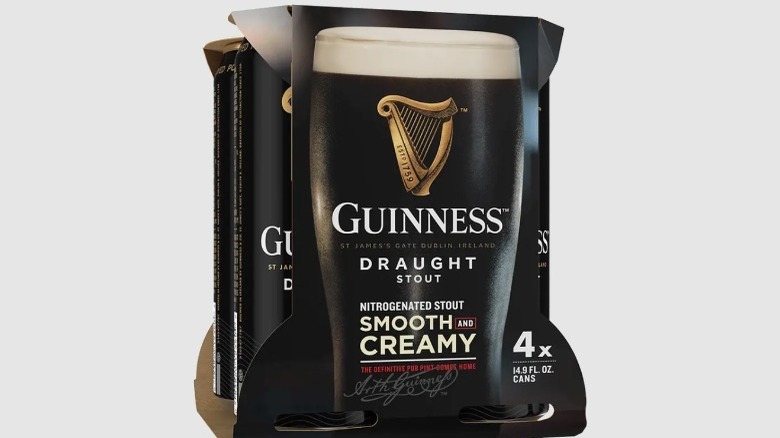 four-pack of Guinness cans