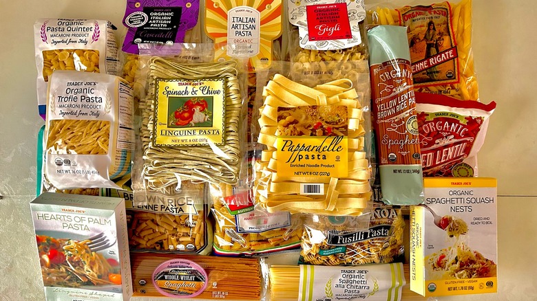 Assorted Trader Joe's dry pasta