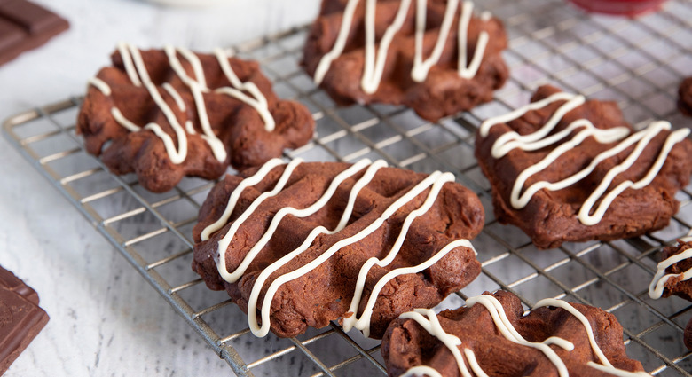 Spiced Chocolate Waffle Cookies