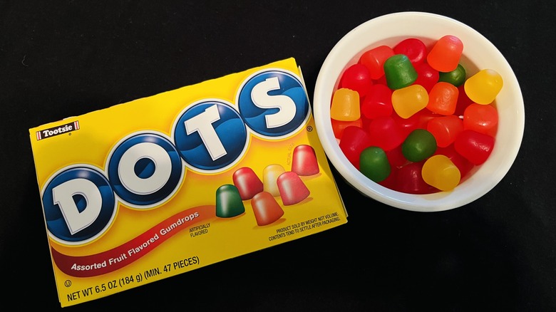 dots gumdrops gummy candy box