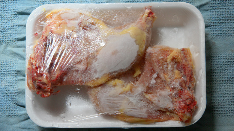 package of frozen chicken