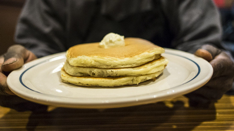 IHOP pancake stack on plate