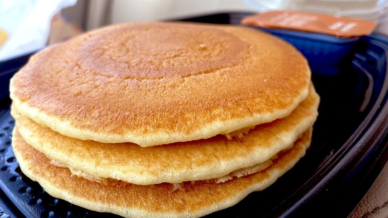 McDonald's pancakes on tray