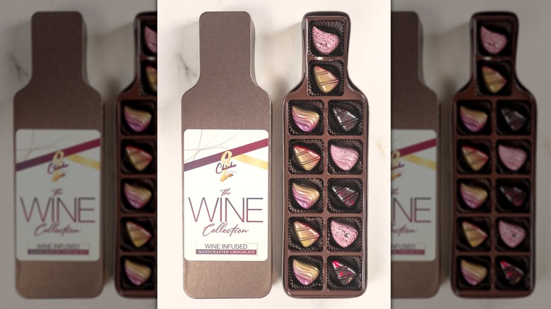 box of wine-infused chocolates 