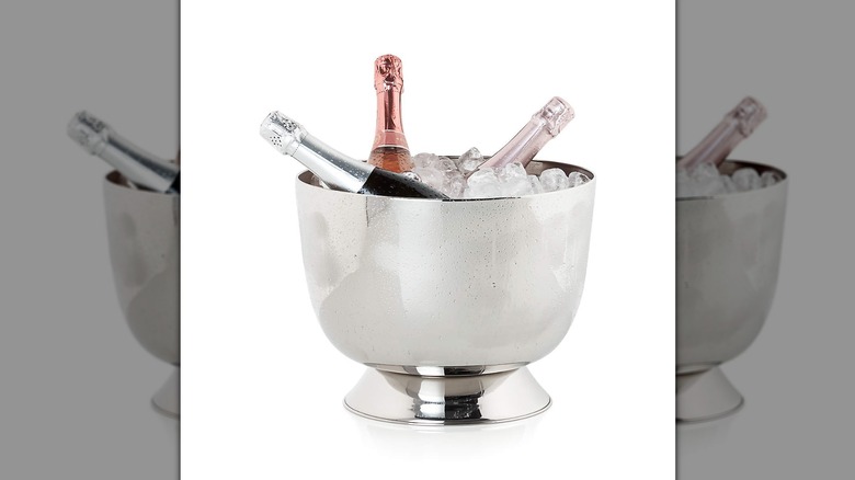 Champagne bucket with bottles