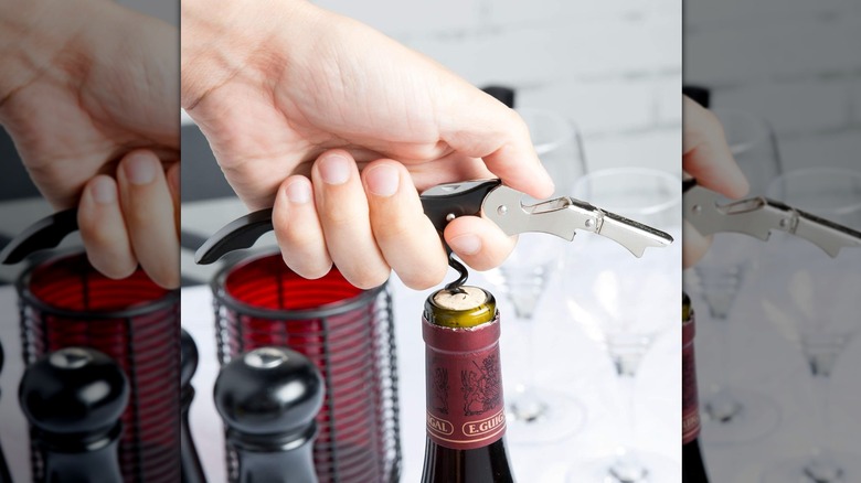 Pulltap's corkscrew being used