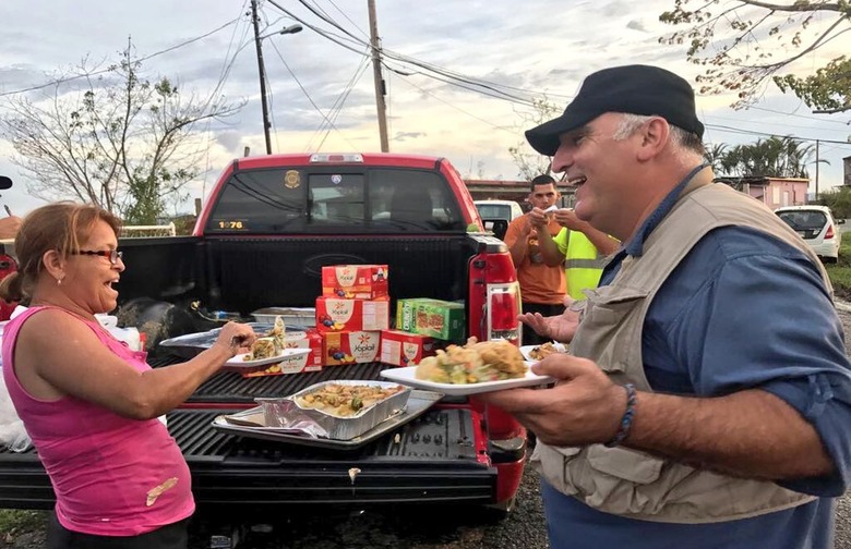 ...And He's Rolled Up His Own Sleeves to Work for Hurricane Survivors