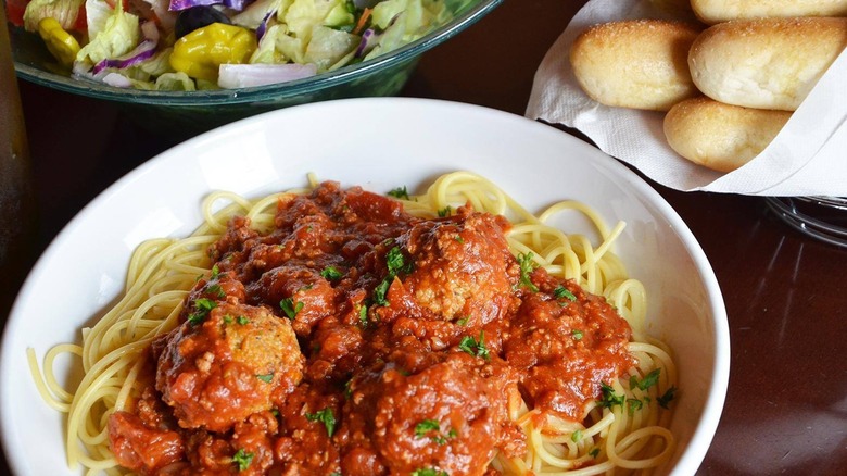 bowl of Spaghetti and Meatballs