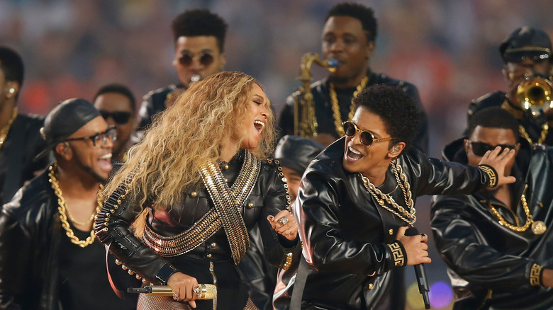 Beyoncé performing at the Super Bowl