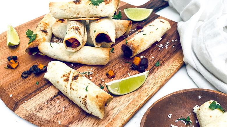 Beet And Sweet Potato Taquitos