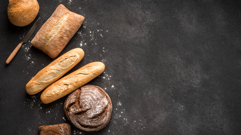 Various types of bread