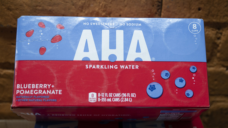 case of aha sparkling water