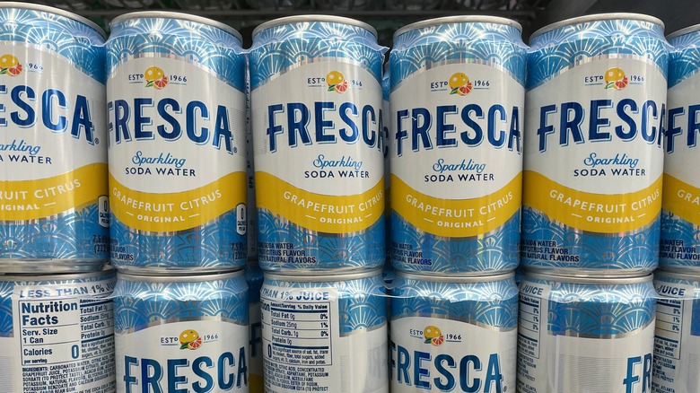 stacked cans of fresca