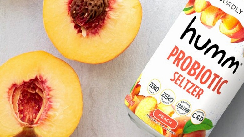 humm probiotic peach seltzer 