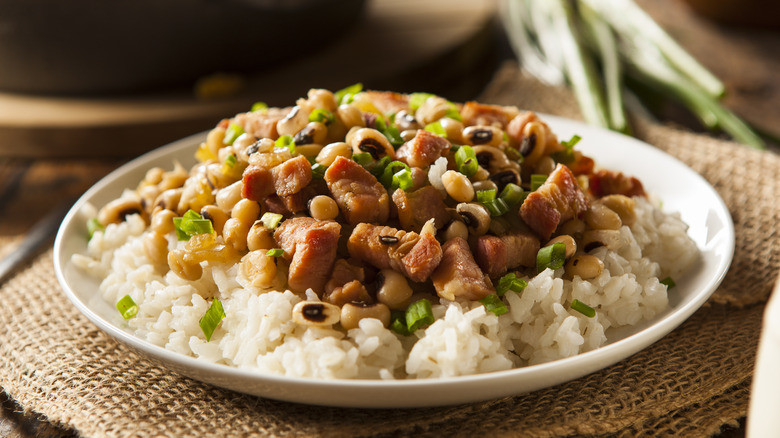 Hoppin' John on a plate